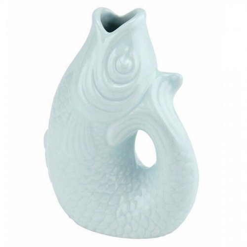 Vase Décoratif Monsieur Carafon S - Gift Company - Forme Poisson - Faïence Rouge - 25x17x9.7 Cm
