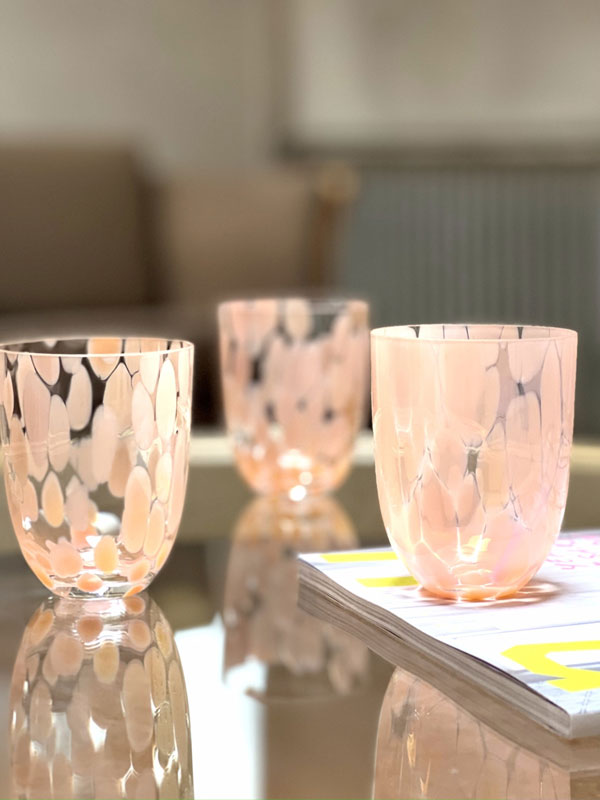 Trinkglas Big Confetti Tumbler Peach von Anna von Lipa - erkmann Trinkglas Big Confetti Tumbler Peach von Anna von Lipa - erkmann