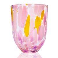 Trinkglas Big Confetti Tumbler Rosa Gelb Violett von Anna von Lipa - erkmann
