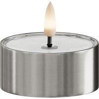 Deluxe Homerart Teelicht-Set Outdoor Jumbo Silber (6,7x3,1cm) (2-teilig)