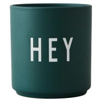 Becher Favourite Cup Hey Dunkelgrn Design Letters 