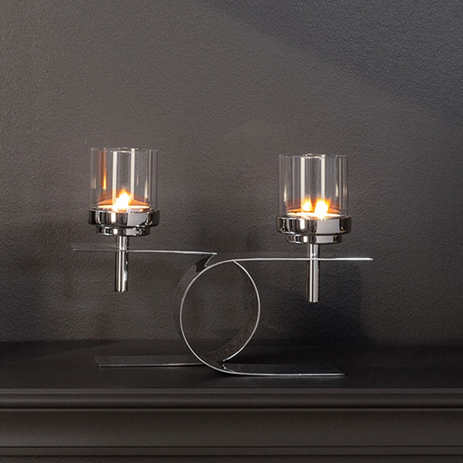 Fink Kerzenleuchter Passiona in (2-flammig) Design! - mit --> Glasaufsätzen (24,5cm) erkmann.de Verliebt