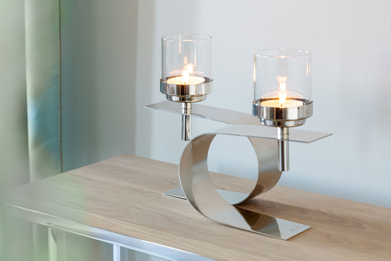 Kerzenleuchter Fink Design! Verliebt (24,5cm) - mit Passiona Glasaufsätzen in erkmann.de (2-flammig) -->