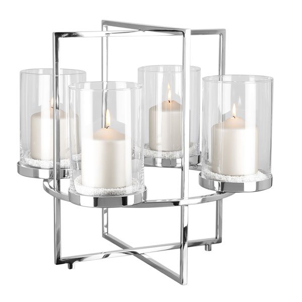 Norman Kerzenleuchter für 4 Stumpenkerzen Fink von - Glas (43cm) mit erkmann