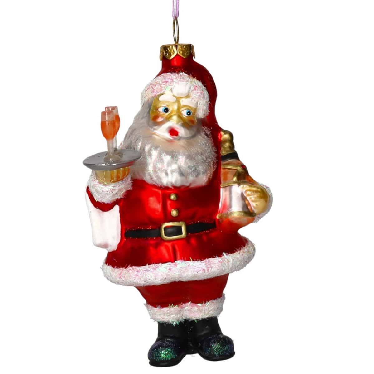 Gift Company Christbaumschmuck Santa mit Tablett