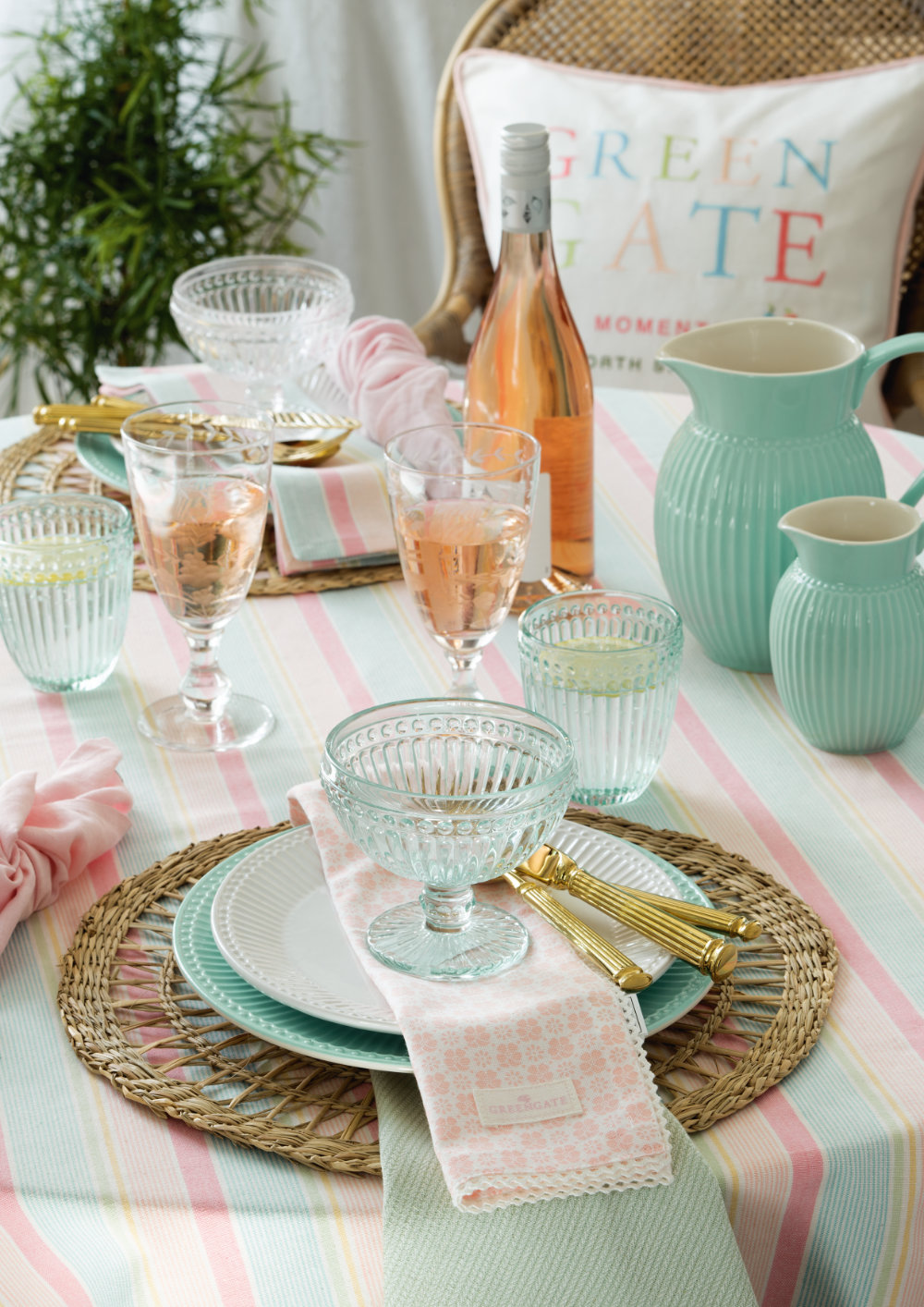 Schale Stripes - gentle green
