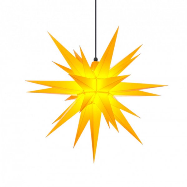 Herrnhuter Stern A7 mit LED-Set Kunststoff Gelb (10m)