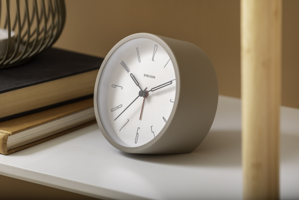 Karlsson Wecker Minimal Karlsson Alarm Clock Belle Numbers Iron