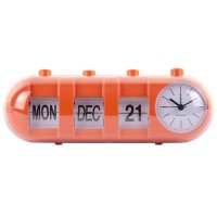 Karlsson Wecker Retro Tube Calendar Flip Bright Orange