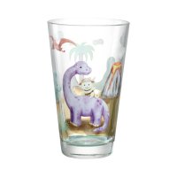 Leonardo Bambini Glas-Tasse, Kinder-Becher aus Glas mit Tier-Motiv, spülmaschinengeeignete Tee