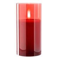 Leonardo LED Kerze Rot (15x8cm)