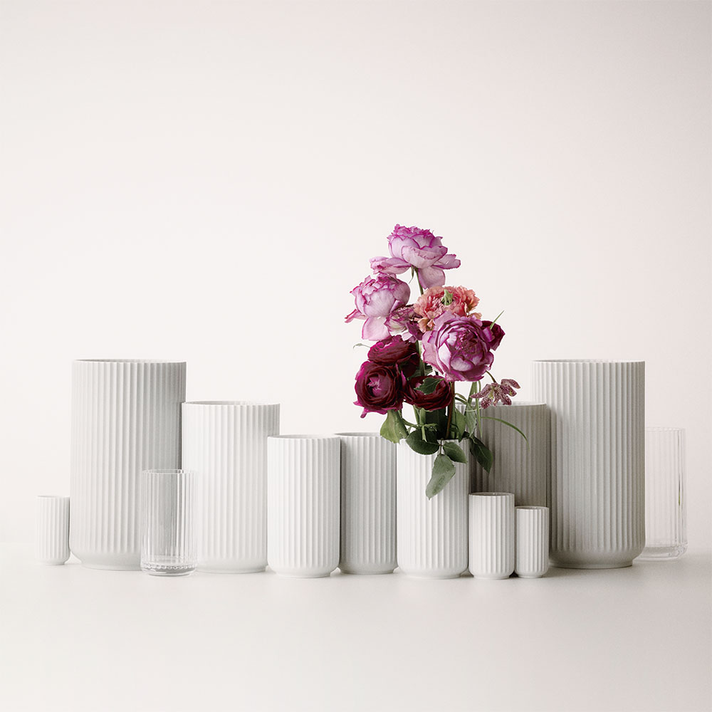 10cm Lyngby Porcelain Vase Weiß 