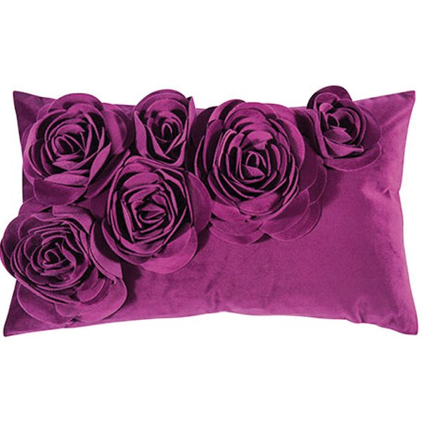 Kissenhülle Samt Floral Berry Violett (30x50cm) bei von PAD
