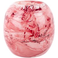 Vase Blended Sphere Glass Ochre Red 23x23 Present Time 