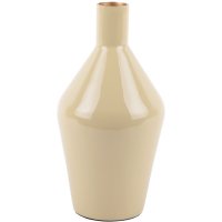 Vase Ivy Bottle Cone Iron Enamel Latte Present Time 