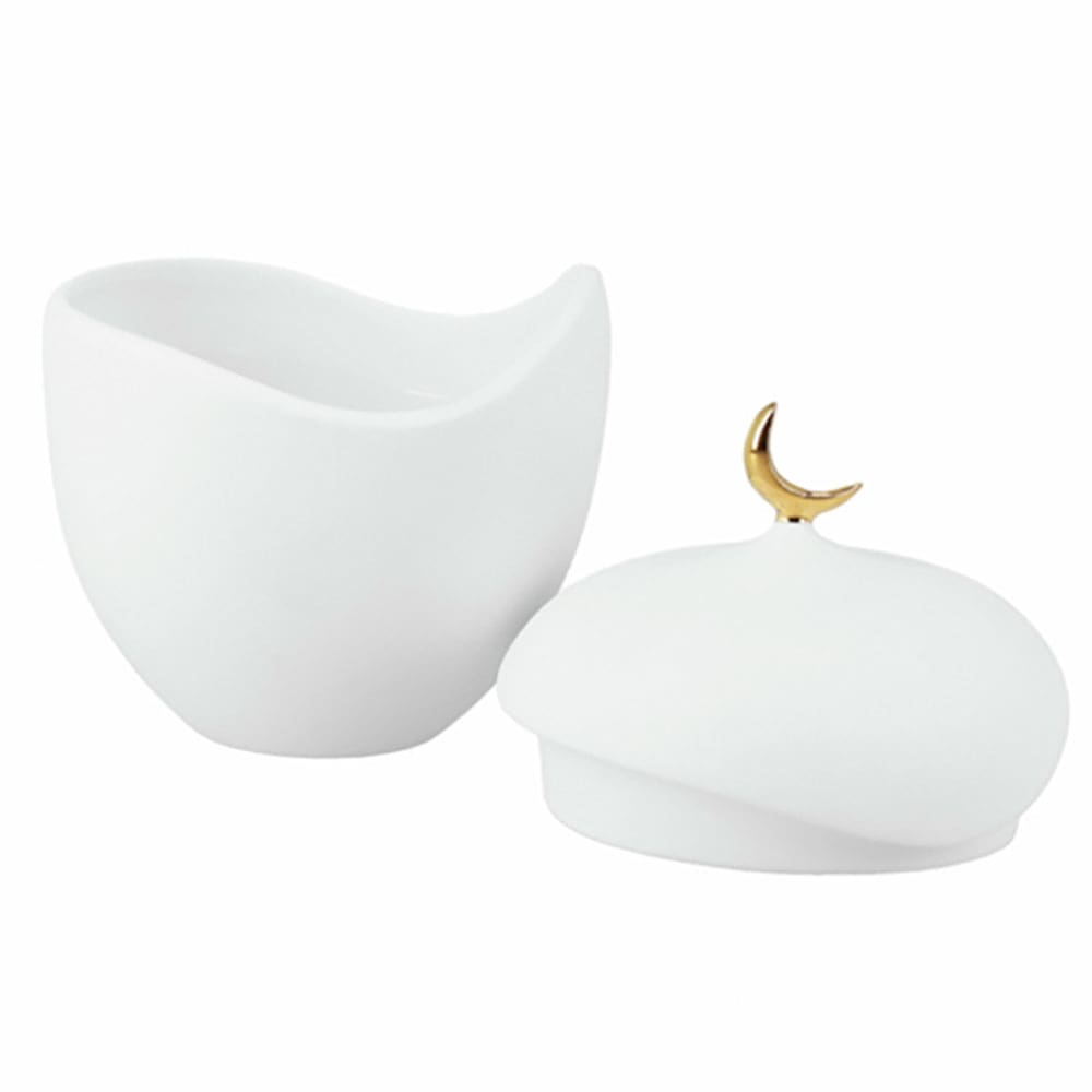 Medaglione Natalizio In Vetro A Forma Di Città - Decorazione Per Albero Di Natale, Bianco E Oro, 10 Cm - 4
