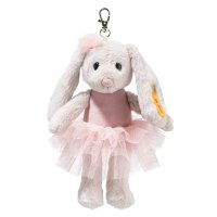 Steiff Hoppie Hoppie Haas 18 cm, lichtgrijs, pluche dier met slaperoren, zacht knuffeldier om te knuffelen en te spelen, knuffeldier voor meisjes en jongens, wasmachinebestendig